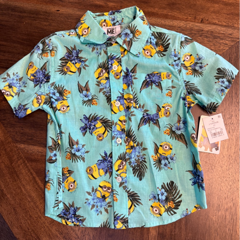 Universal Despicable Me Button Down Shirt- Size 3T - NWT